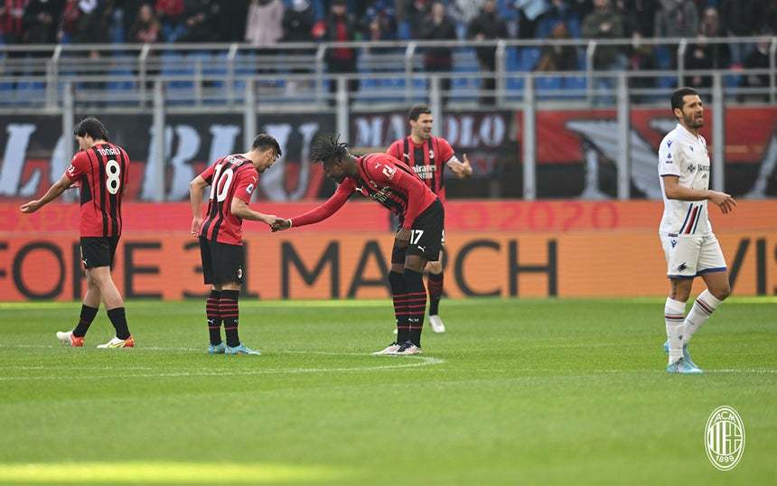 关于AC米兰豪胜桑普多利亚，继续领跑榜单的信息